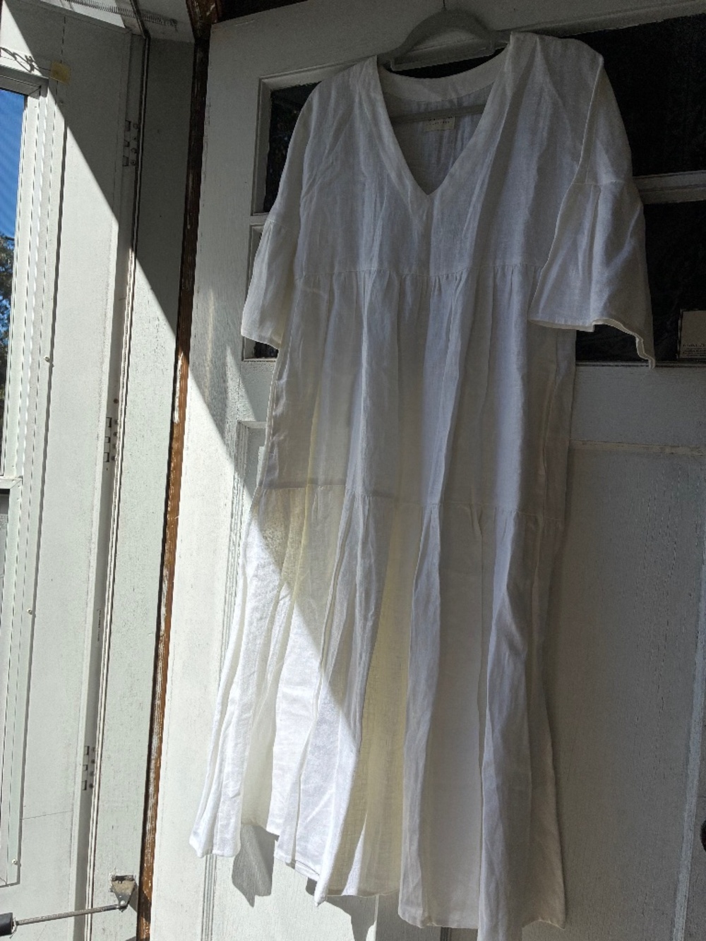OFFON white linen dress